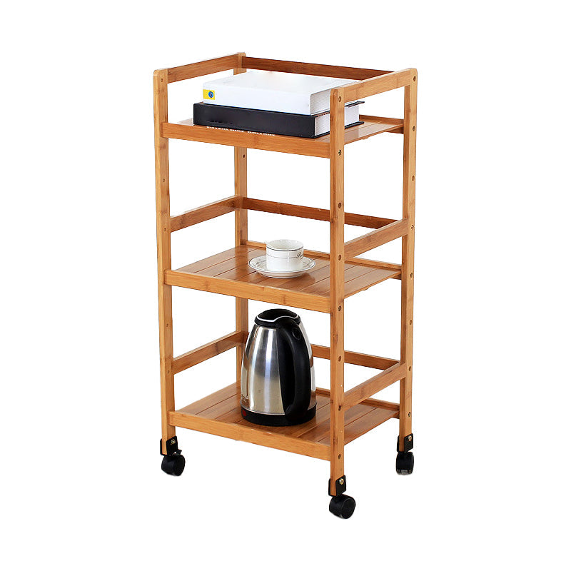 Bruine kleur moderne stijl boekenplank bamboe boekenkast voor studieruimte