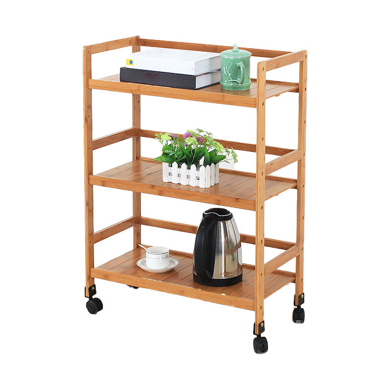 Bruine kleur moderne stijl boekenplank bamboe boekenkast voor studieruimte