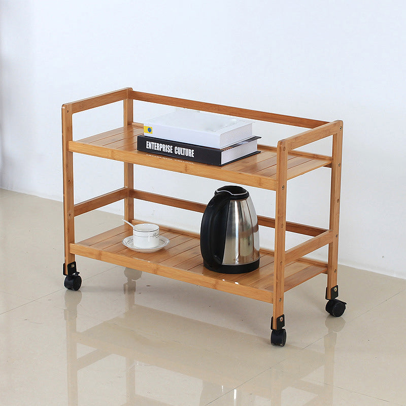 Bruine kleur moderne stijl boekenplank bamboe boekenkast voor studieruimte