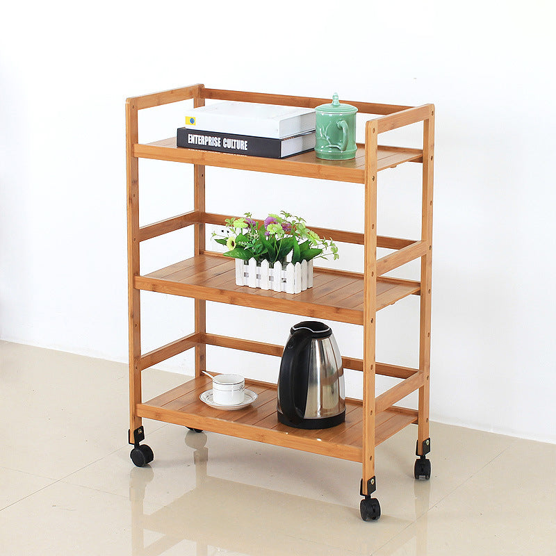 Bruine kleur moderne stijl boekenplank bamboe boekenkast voor studieruimte