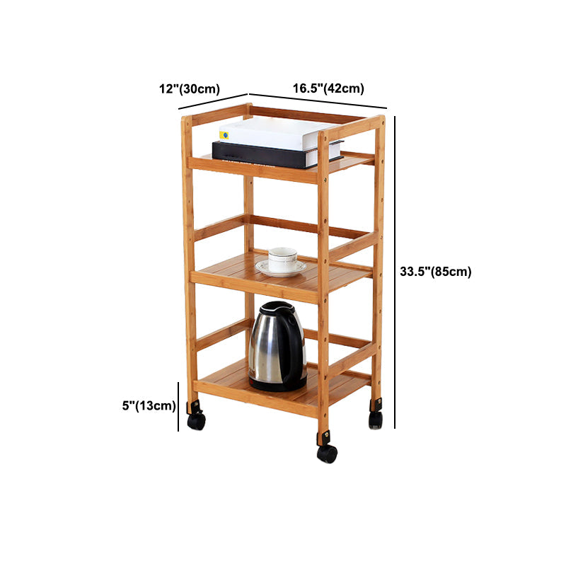 Bruine kleur moderne stijl boekenplank bamboe boekenkast voor studieruimte