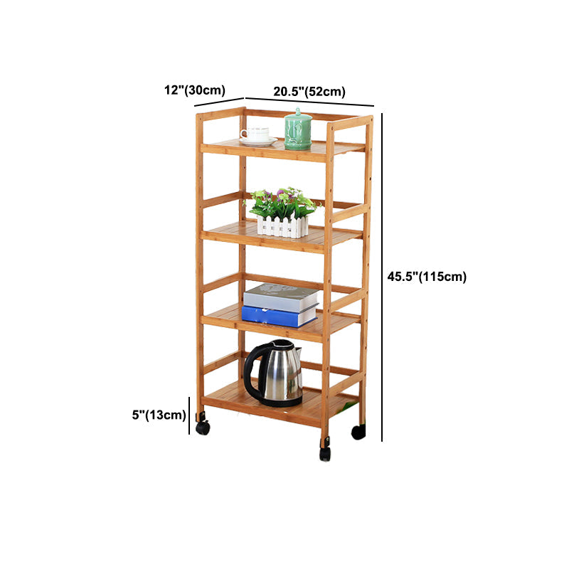 Bruine kleur moderne stijl boekenplank bamboe boekenkast voor studieruimte