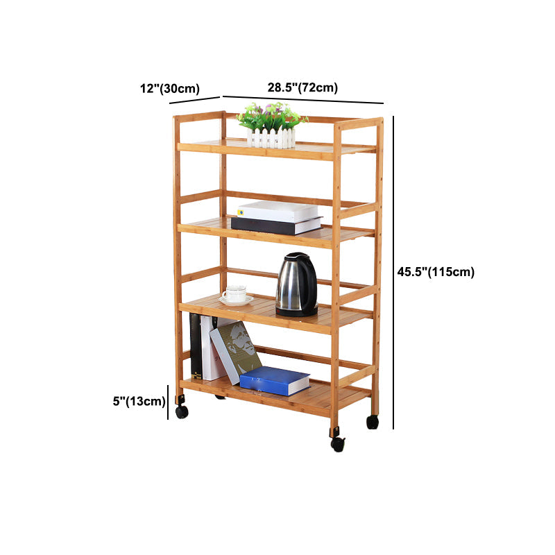 Bruine kleur moderne stijl boekenplank bamboe boekenkast voor studieruimte