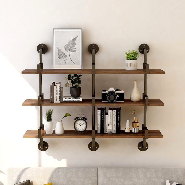 7.87"W Bookshelf Industrial Style Wall Mounted Bookcase for Home Study Room Clearhalo 'Bookcases' 'furn' 'furn_bookcases' 'Furniture' 'Office Furniture' 5259165