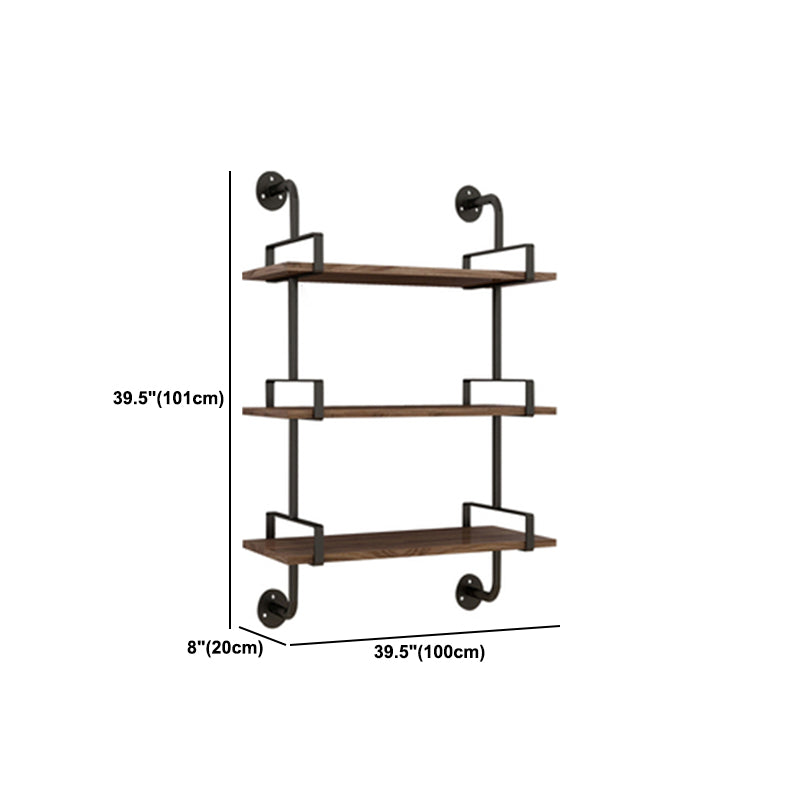 7.87 "W boekenplank industriële stijl muur gemonteerde boekenkast voor thuisstudieruimte