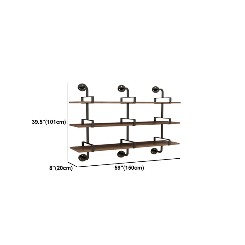 7.87 "W boekenplank industriële stijl muur gemonteerde boekenkast voor thuisstudieruimte