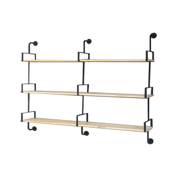 9.84 "W boekenplank industriële stijl muur gemonteerde boekenkast voor thuisstudieruimte