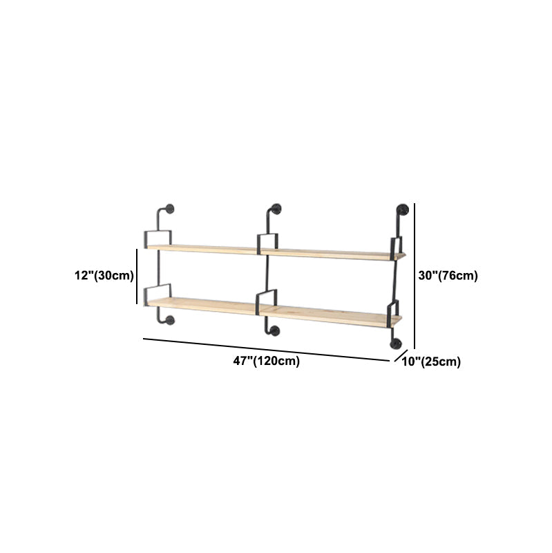 9.84 "W boekenplank industriële stijl muur gemonteerde boekenkast voor thuisstudieruimte