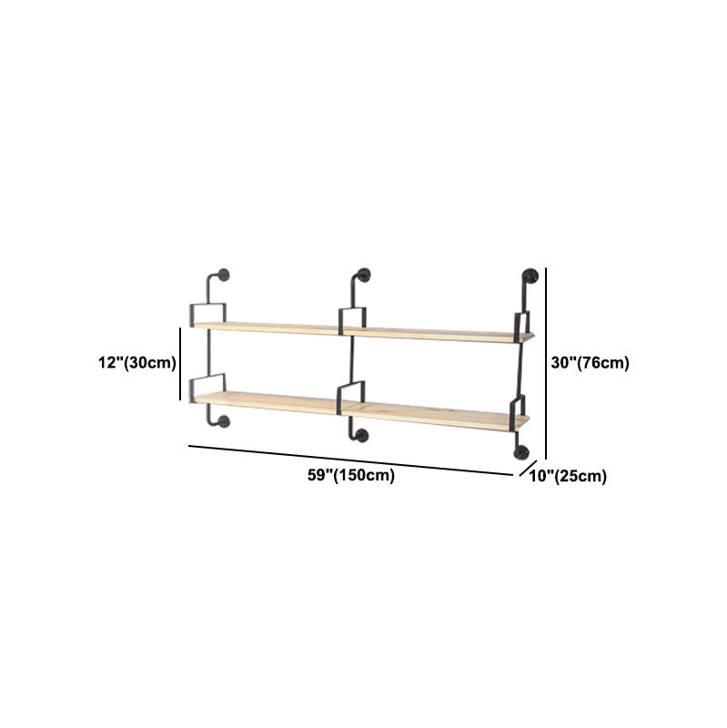 9.84 "W boekenplank industriële stijl muur gemonteerde boekenkast voor thuisstudieruimte