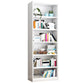 White and Black Modern Bookshelf Closed Back Wood Bookcase for Home