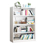 White and Black Modern Bookshelf Closed Back Wood Bookcase for Home