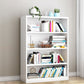White and Black Modern Bookshelf Closed Back Wood Bookcase for Home