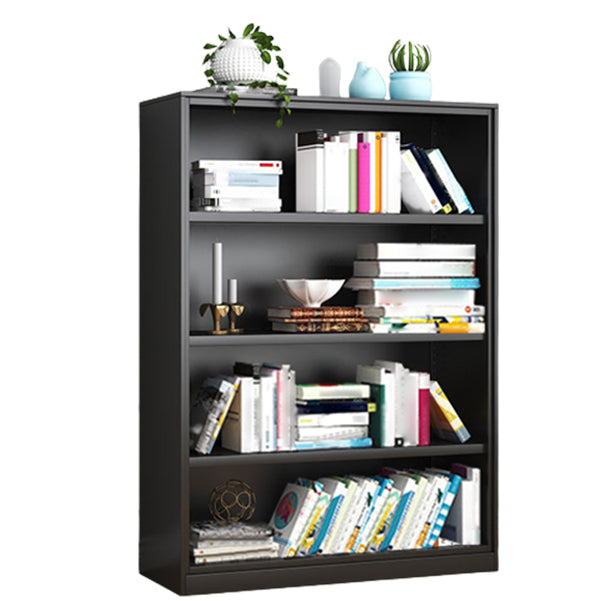White and Black Modern Bookshelf Closed Back Wood Bookcase for Home