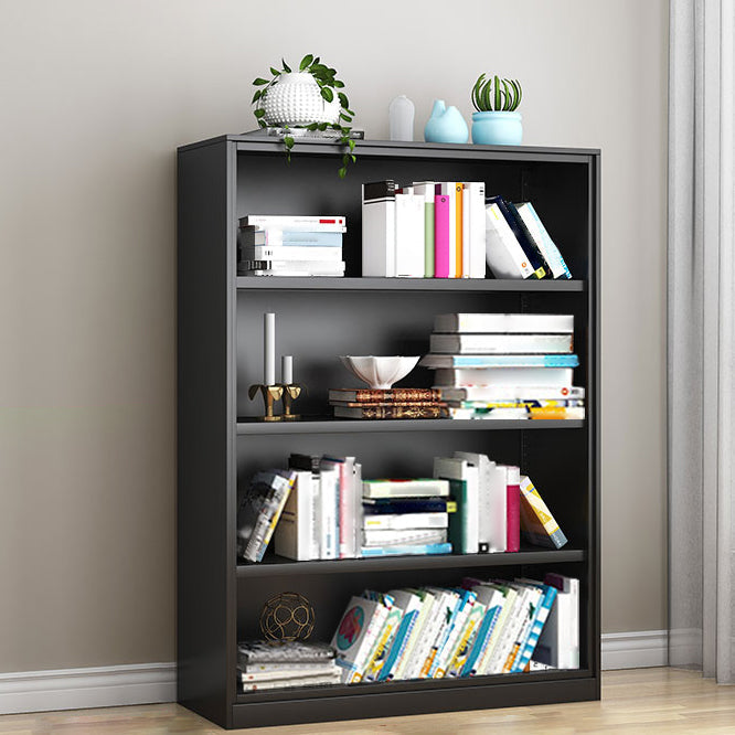 White and Black Modern Bookshelf Closed Back Wood Bookcase for Home