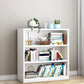 White and Black Modern Bookshelf Closed Back Wood Bookcase for Home