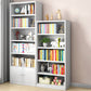 White and Black Modern Bookshelf Closed Back Wood Bookcase for Home