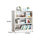 White and Black Modern Bookshelf Closed Back Wood Bookcase for Home