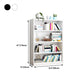 White and Black Modern Bookshelf Closed Back Wood Bookcase for Home