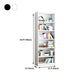 White and Black Modern Bookshelf Closed Back Wood Bookcase for Home