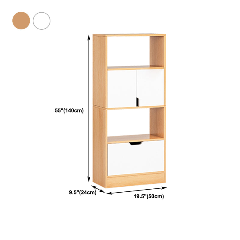 Modern Style Bookshelf Engineer Wood Bookcase for Study Room