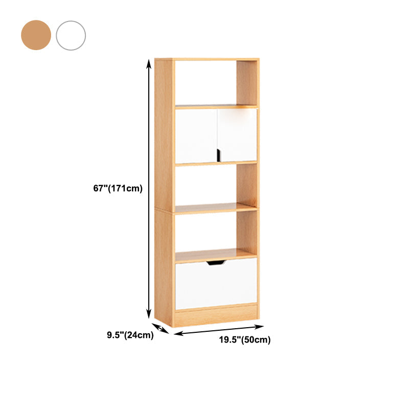 Modern Style Bookshelf Engineer Wood Bookcase for Study Room