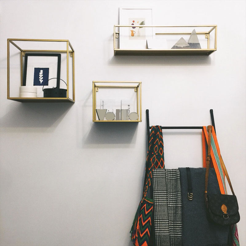 Estante de metal estantería de estantería montada en la pared industrial para la oficina