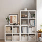 11.81"W Bookshelf Closed Back Scandinavian Style Bookcase for Home and Office