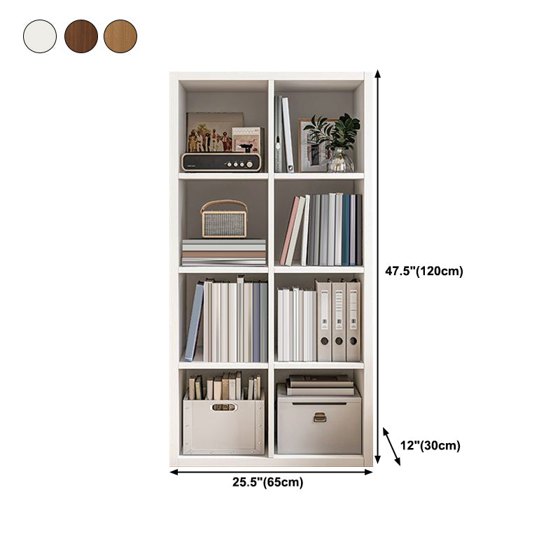 11.81"W Bookshelf Closed Back Scandinavian Style Bookcase for Home and Office
