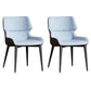 Chaise d'appoint à oreilles contemporaine, finition mate, chaise de salle à manger en cuir