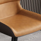 Chaise d'appoint à oreilles contemporaine, finition mate, chaise de salle à manger en cuir
