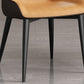 Chaise d'appoint à oreilles contemporaine, finition mate, chaise de salle à manger en cuir