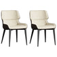 Chaise d'appoint à oreilles contemporaine, finition mate, chaise de salle à manger en cuir
