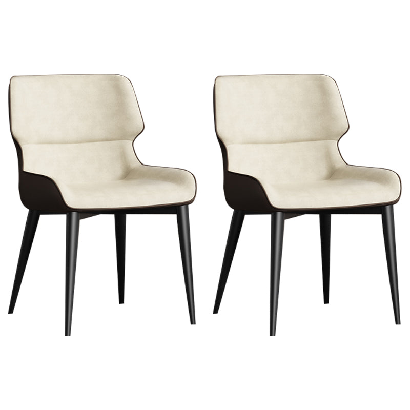 Chaise d'appoint à oreilles contemporaine, finition mate, chaise de salle à manger en cuir