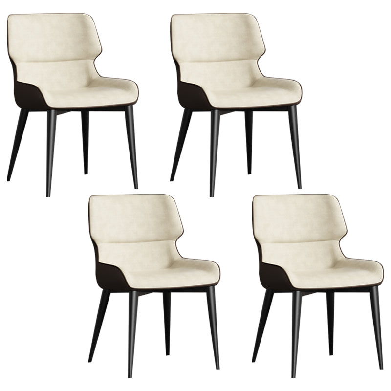 Chaise d'appoint à oreilles contemporaine, finition mate, chaise de salle à manger en cuir