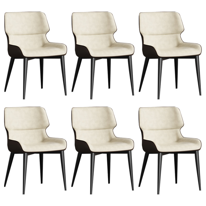 Chaise d'appoint à oreilles contemporaine, finition mate, chaise de salle à manger en cuir