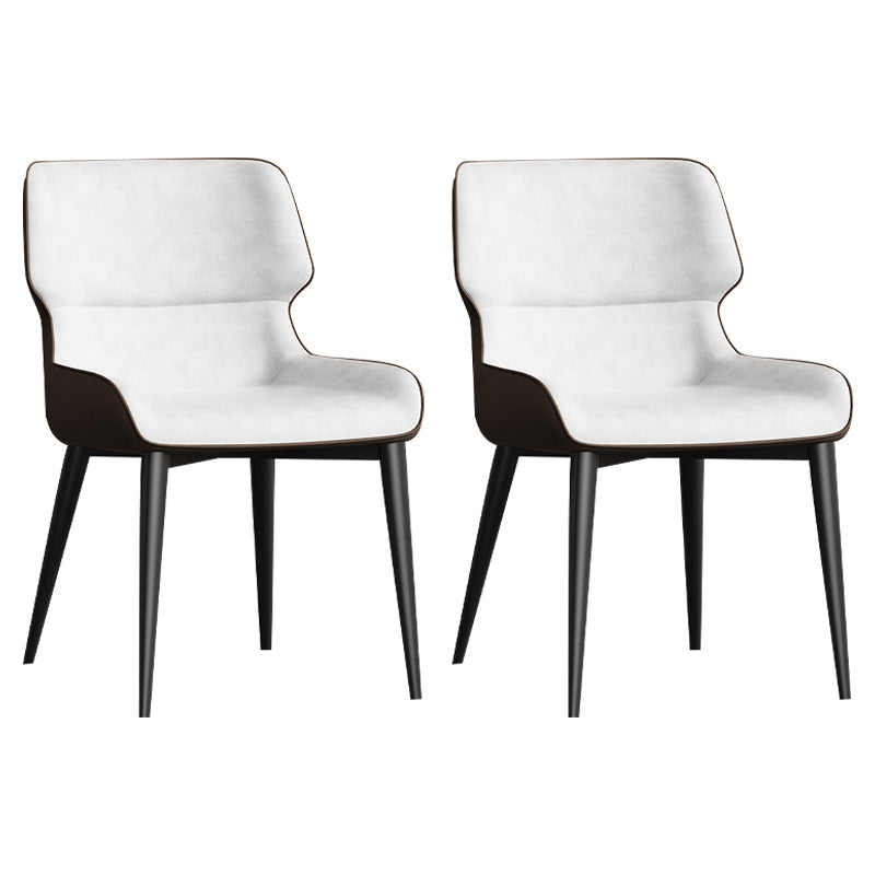 Chaise d'appoint à oreilles contemporaine, finition mate, chaise de salle à manger en cuir