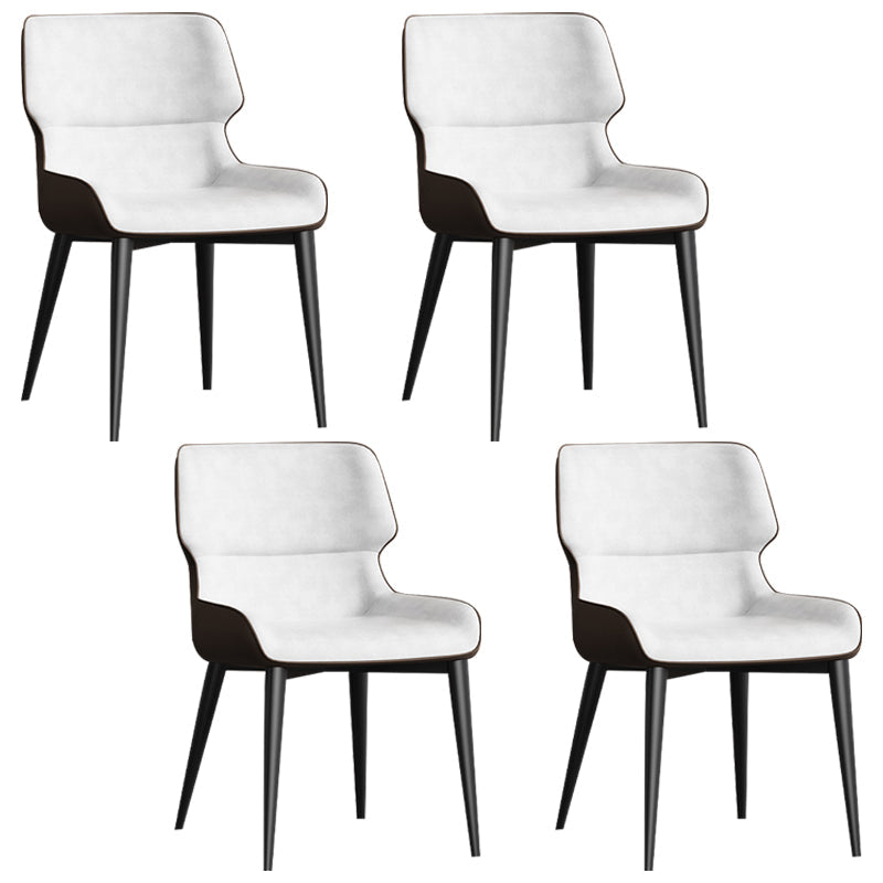 Chaise d'appoint à oreilles contemporaine, finition mate, chaise de salle à manger en cuir