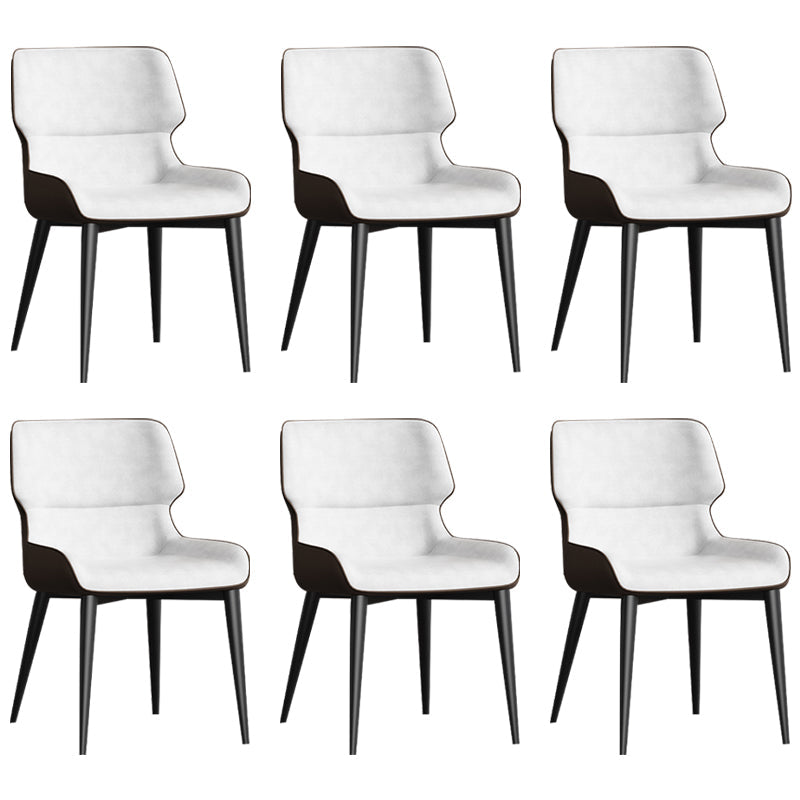 Chaise d'appoint à oreilles contemporaine, finition mate, chaise de salle à manger en cuir