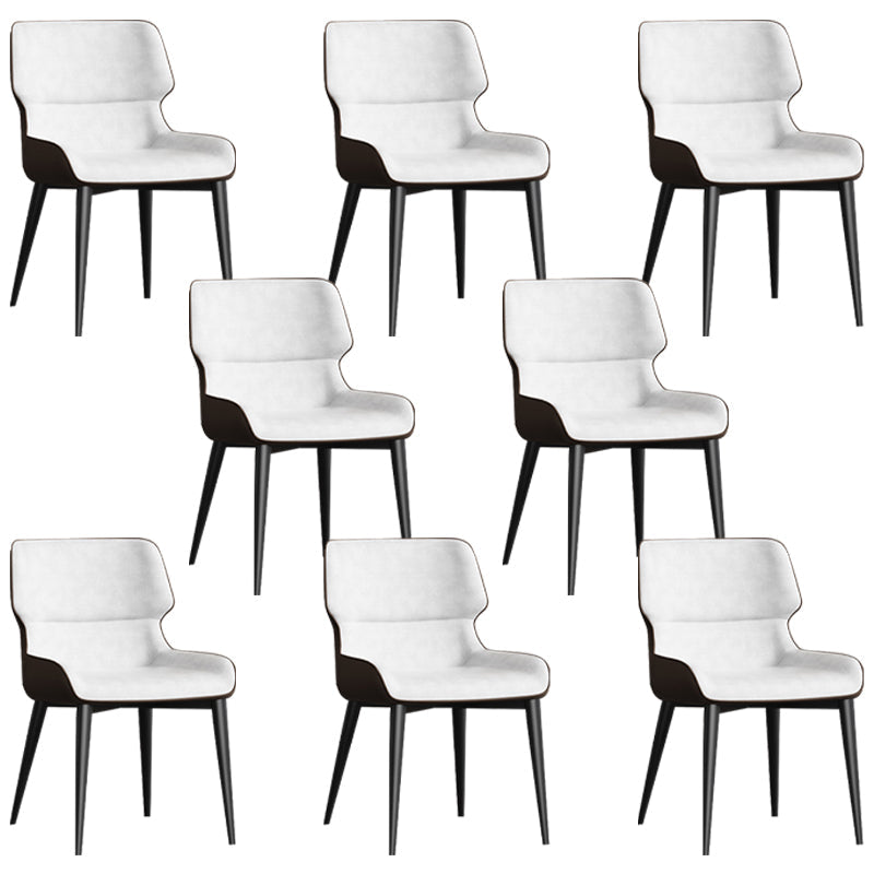 Chaise d'appoint à oreilles contemporaine, finition mate, chaise de salle à manger en cuir
