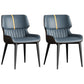 Chaise d'appoint à oreilles contemporaine, finition mate, chaise de salle à manger en cuir