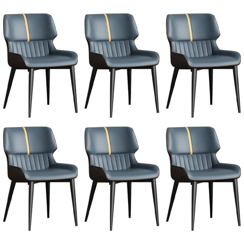 Chaise d'appoint à oreilles contemporaine, finition mate, chaise de salle à manger en cuir