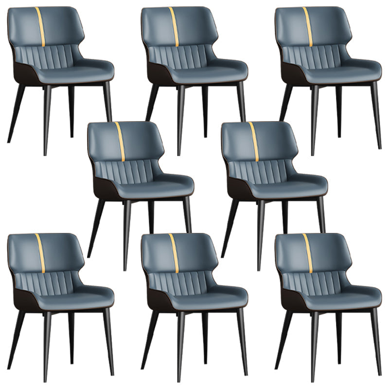 Chaise d'appoint à oreilles contemporaine, finition mate, chaise de salle à manger en cuir