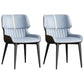 Chaise d'appoint à oreilles contemporaine, finition mate, chaise de salle à manger en cuir