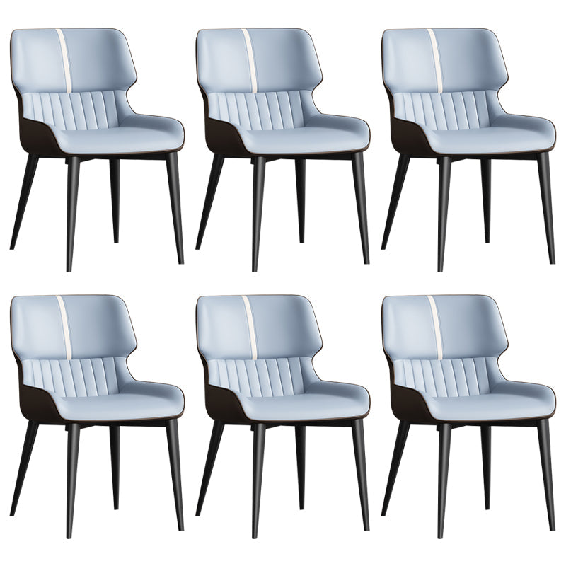 Chaise d'appoint à oreilles contemporaine, finition mate, chaise de salle à manger en cuir
