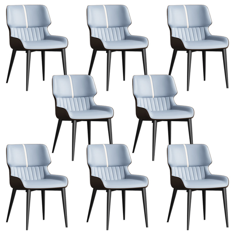 Chaise d'appoint à oreilles contemporaine, finition mate, chaise de salle à manger en cuir