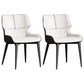 Chaise d'appoint à oreilles contemporaine, finition mate, chaise de salle à manger en cuir