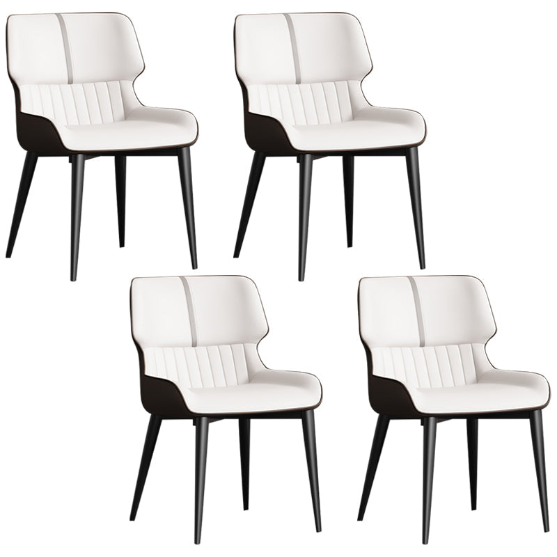 Chaise d'appoint à oreilles contemporaine, finition mate, chaise de salle à manger en cuir