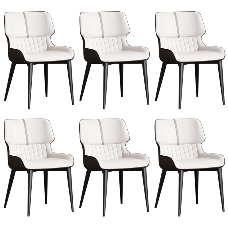 Chaise d'appoint à oreilles contemporaine, finition mate, chaise de salle à manger en cuir