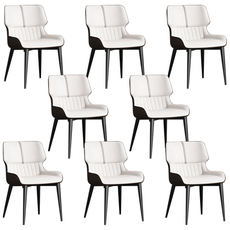 Chaise d'appoint à oreilles contemporaine, finition mate, chaise de salle à manger en cuir