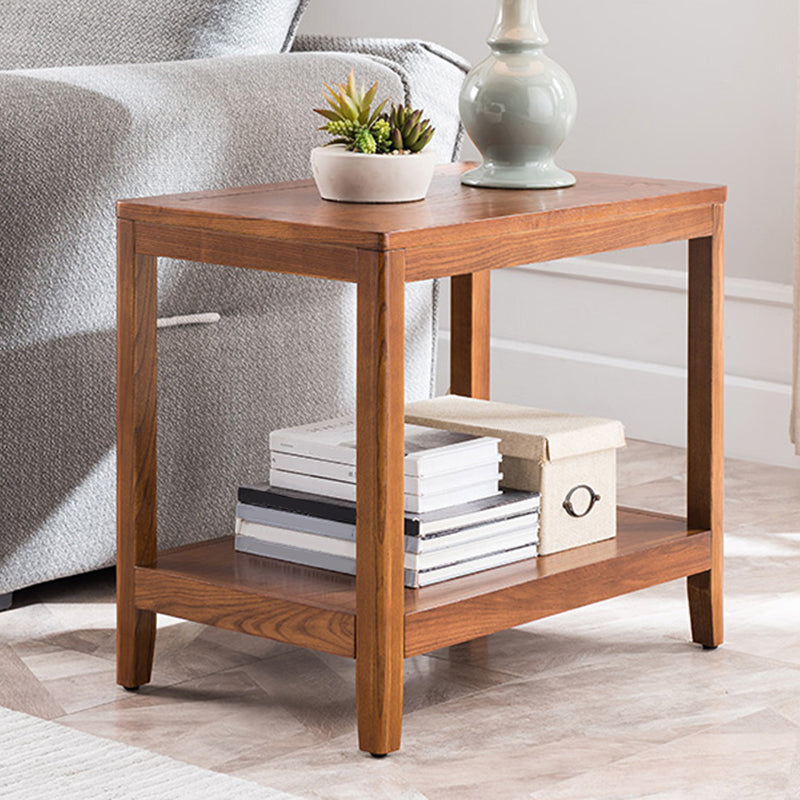 Tavolino in legno di legno di fattoria un tavolo laterale con gambe in legno